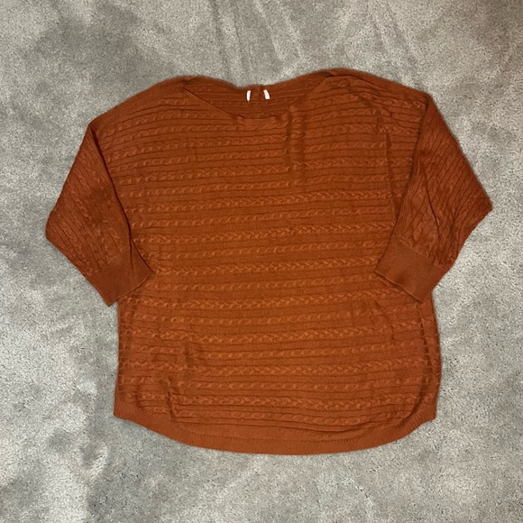 Autumnal Knit Quarter Sleeve Jumper Sweater L-XL - Picture 2 of 4